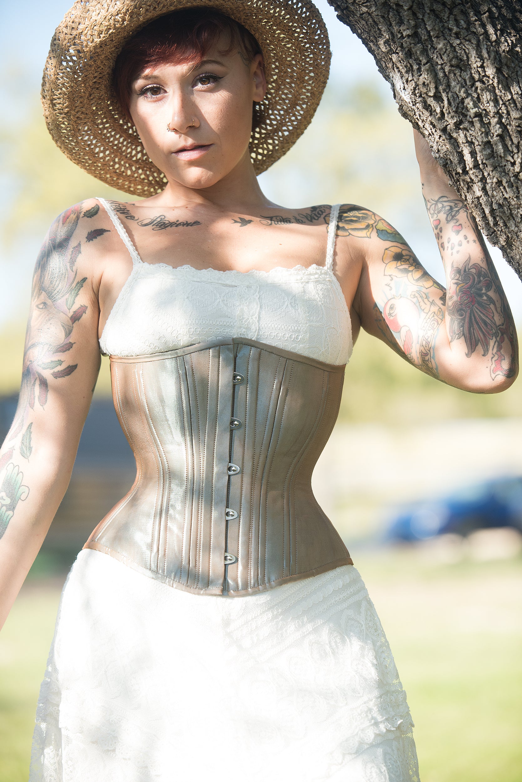 Valkyrie in Silver Corset, Hourglass Silhouette, Short – Timeless Trends
