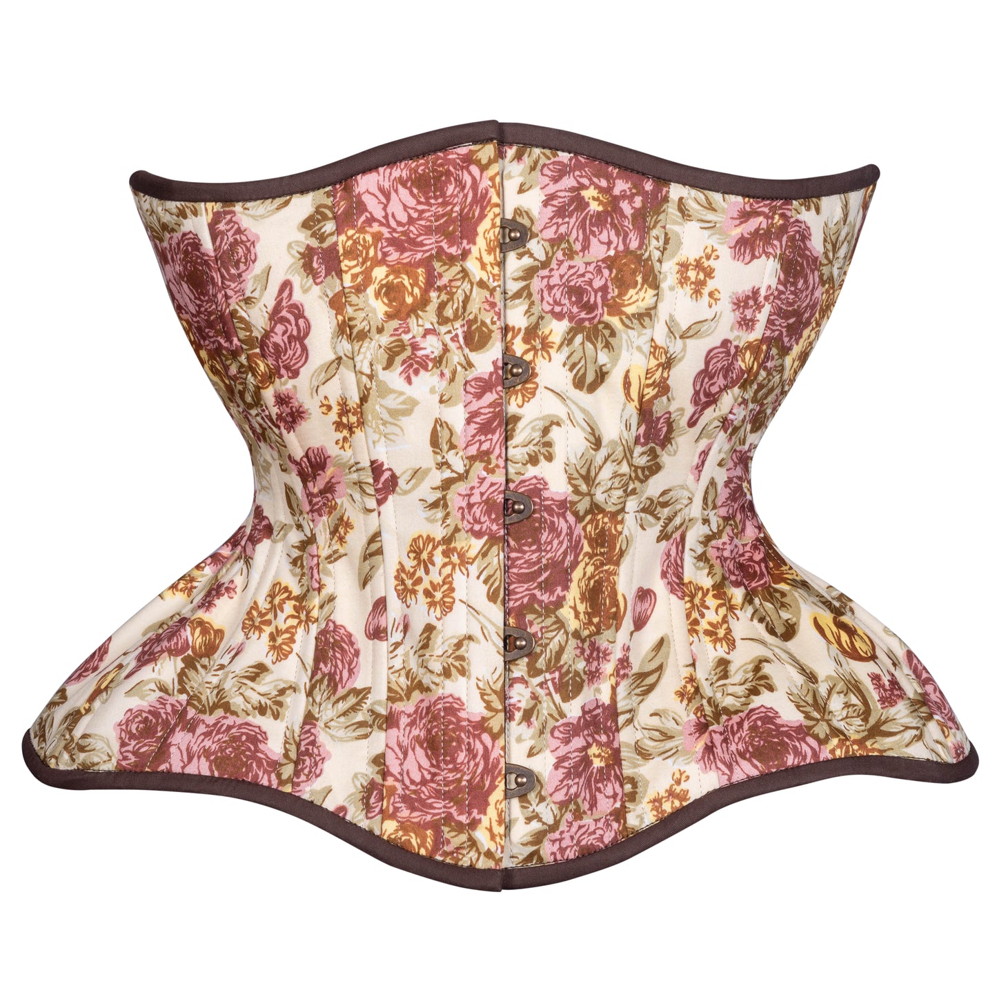 Vintage Peonies Cupped Corset, Gemini Silhouette, Regular