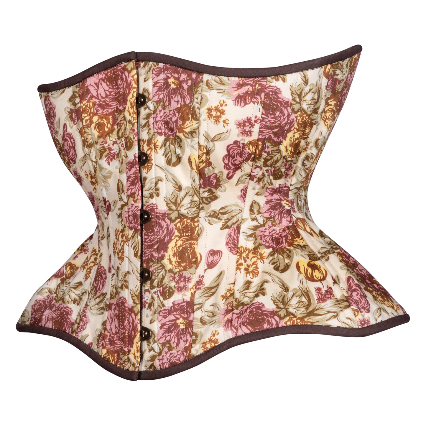 Vintage Peonies Cupped Corset, Gemini Silhouette, Regular