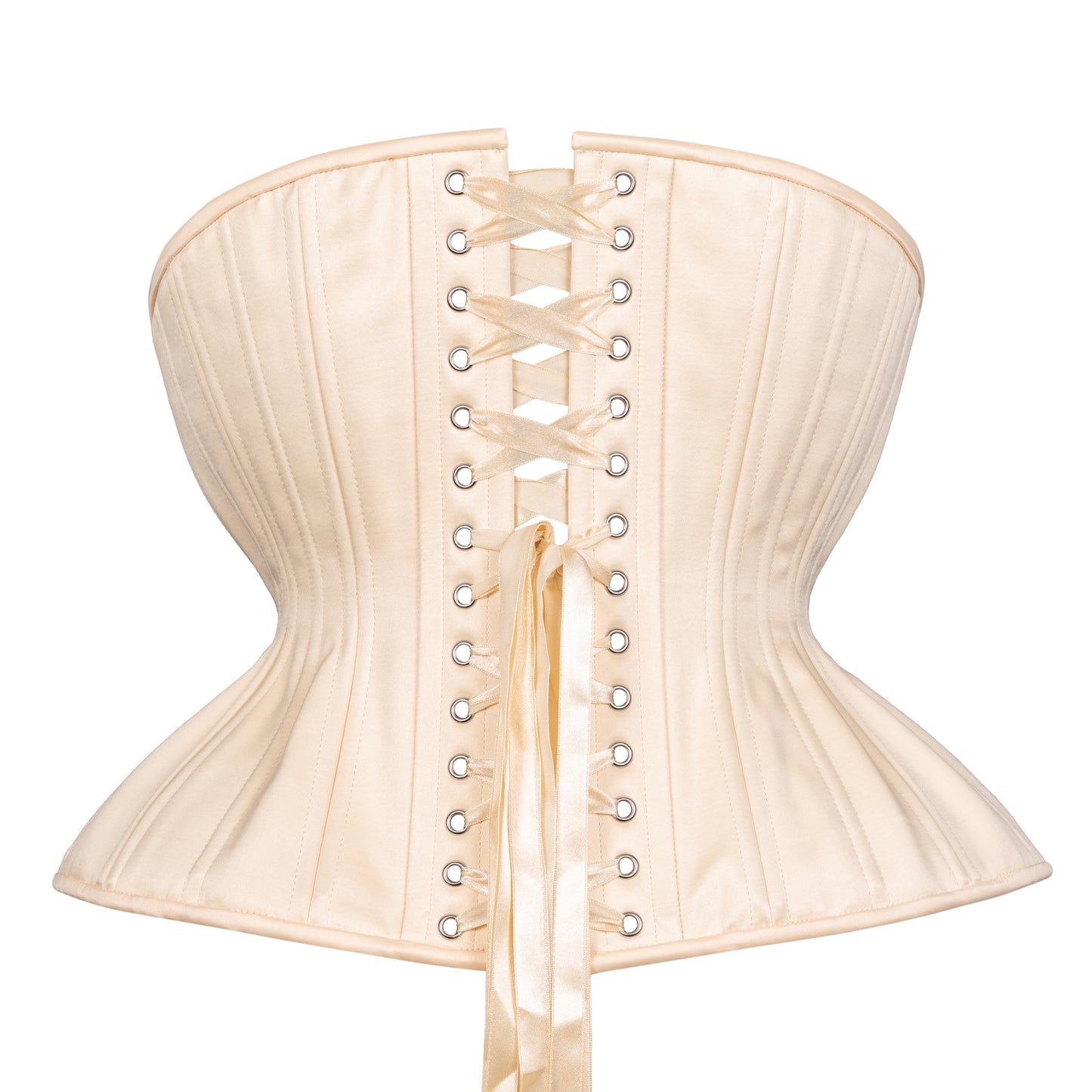 Buttermilk Satin Cupped Corset, Gemini Silhouette, Regular