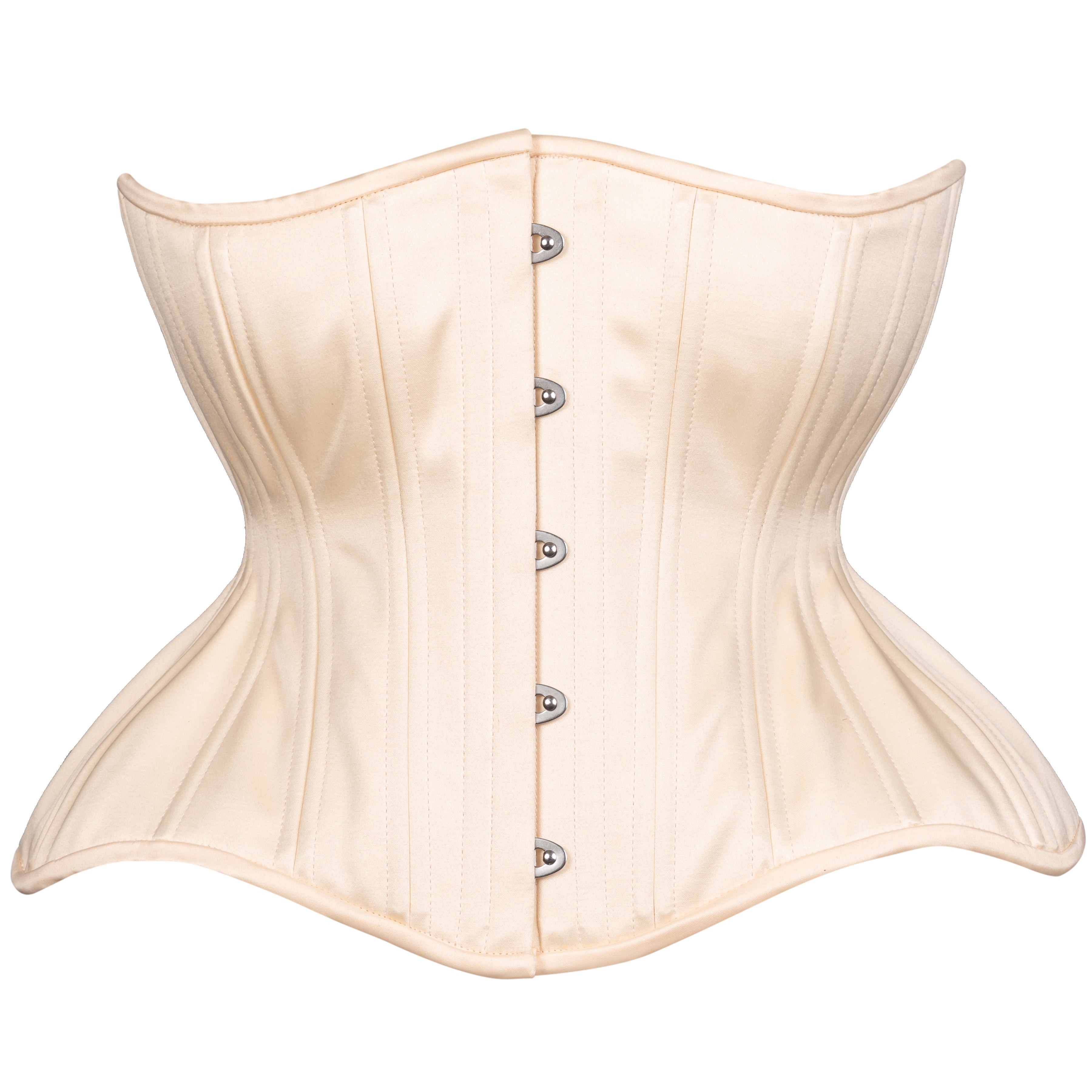 Buttermilk Satin Cupped Corset, Gemini Silhouette, Regular
