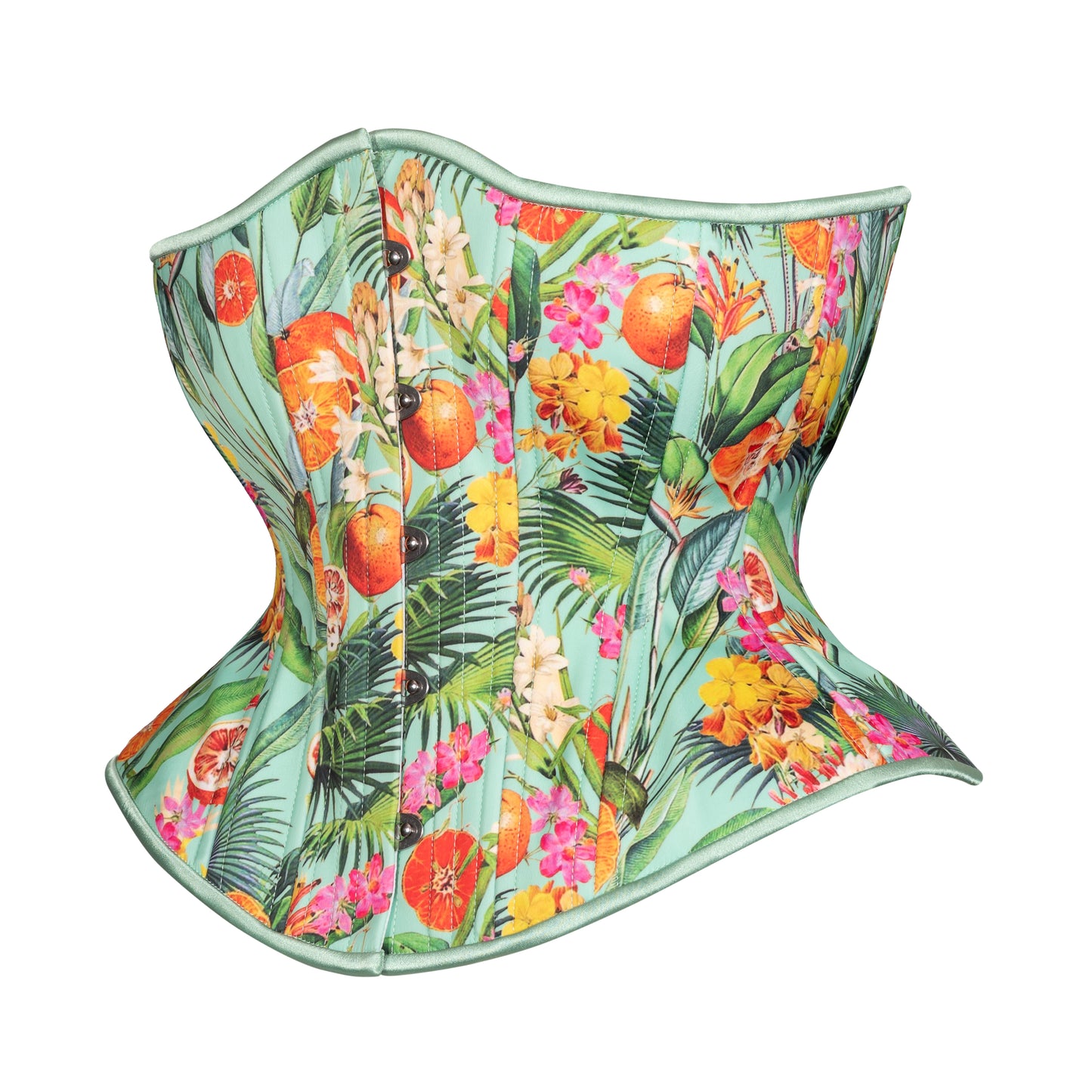 Citrus Mint Novice Corset, Hourglass Silhouette, Regular