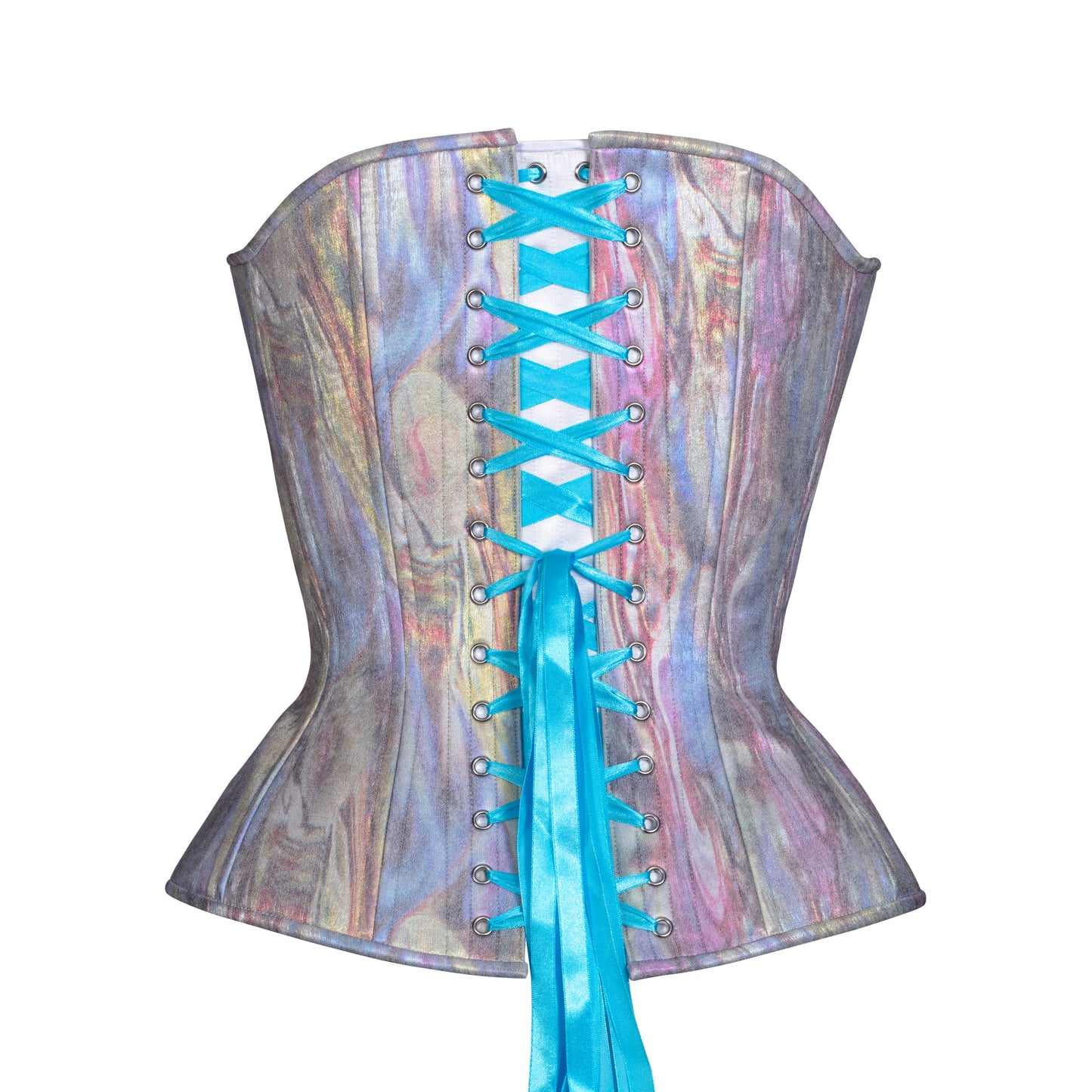 Impressionist Shimmer, Overbust Corset, Hourglass Silhouette, NEW