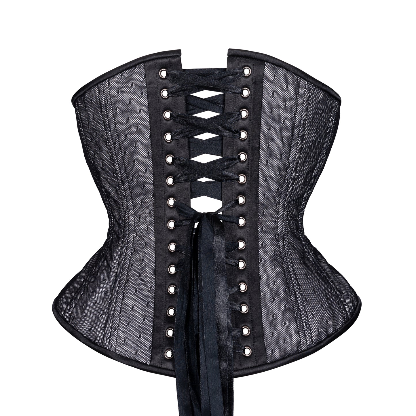 Dotted Veil Corset, Hourglass Silhouette, Regular