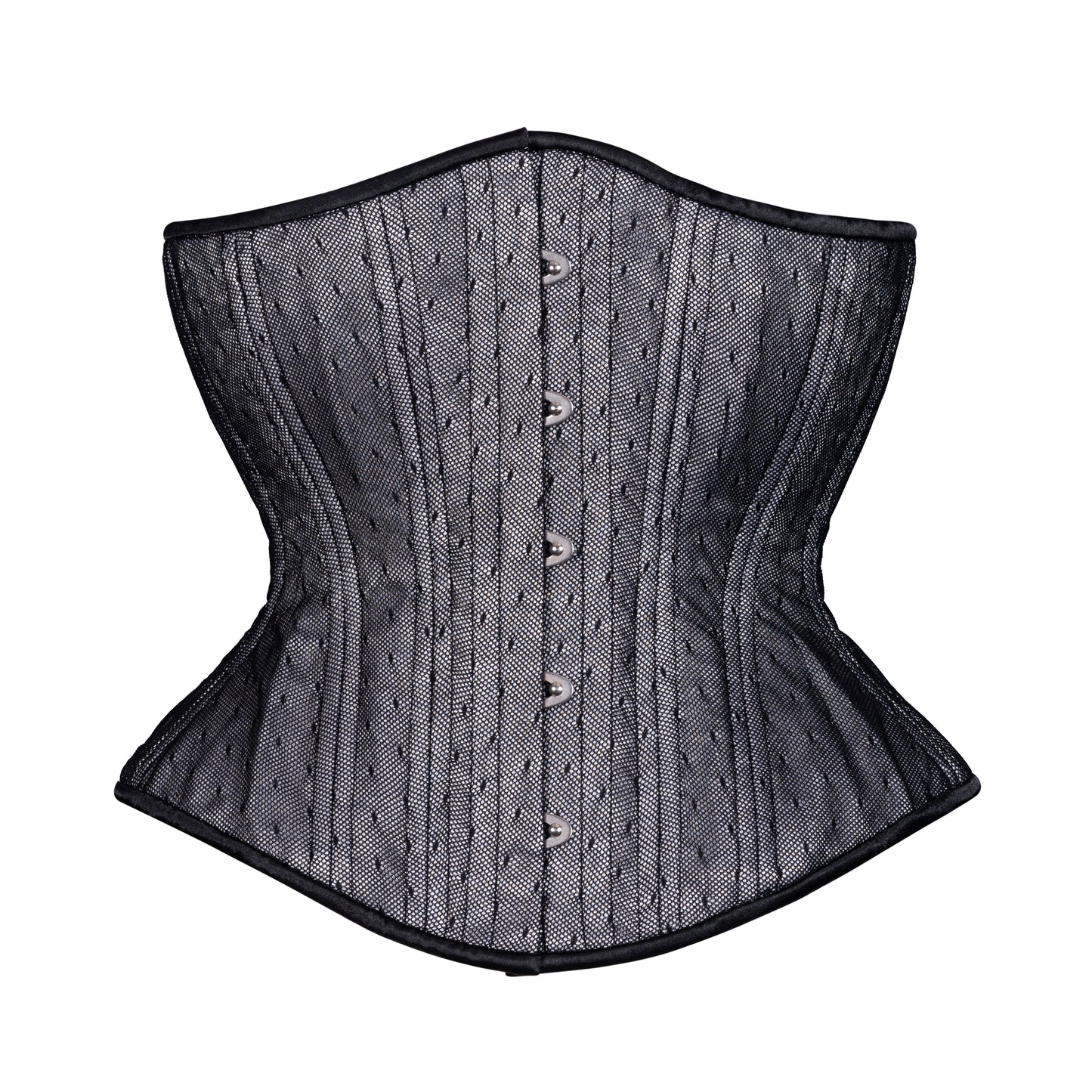 Dotted Veil Corset, Hourglass Silhouette, Regular