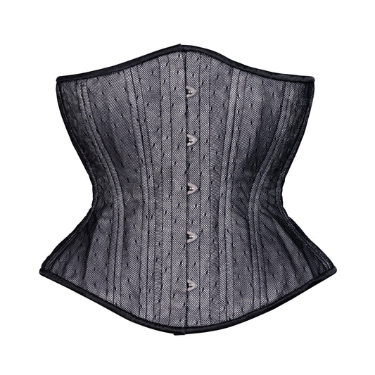 Dotted Veil Corset, Hourglass Silhouette, Regular