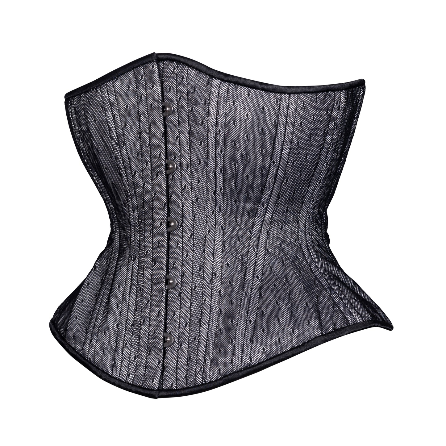 Dotted Veil Corset, Hourglass Silhouette, Regular