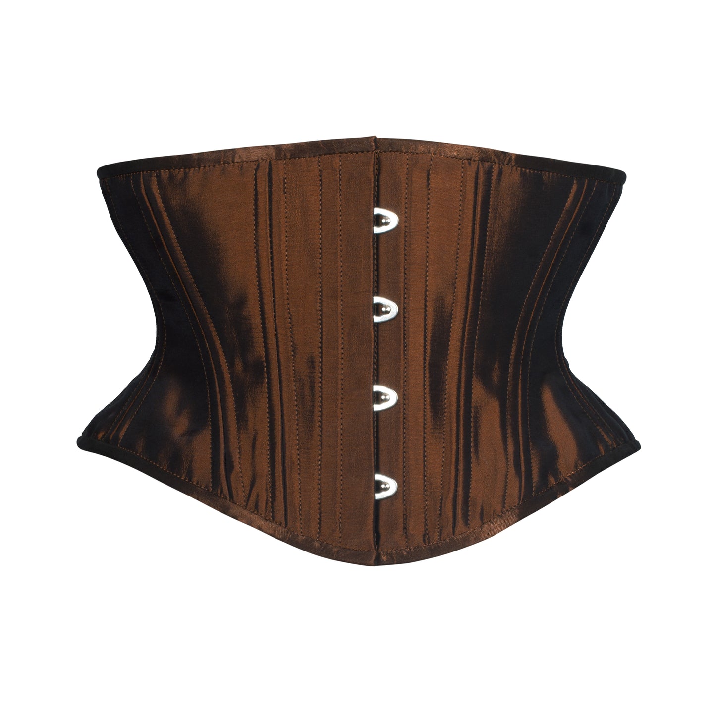 Rusted Brown Corset, Hourglass Silhouette, Short