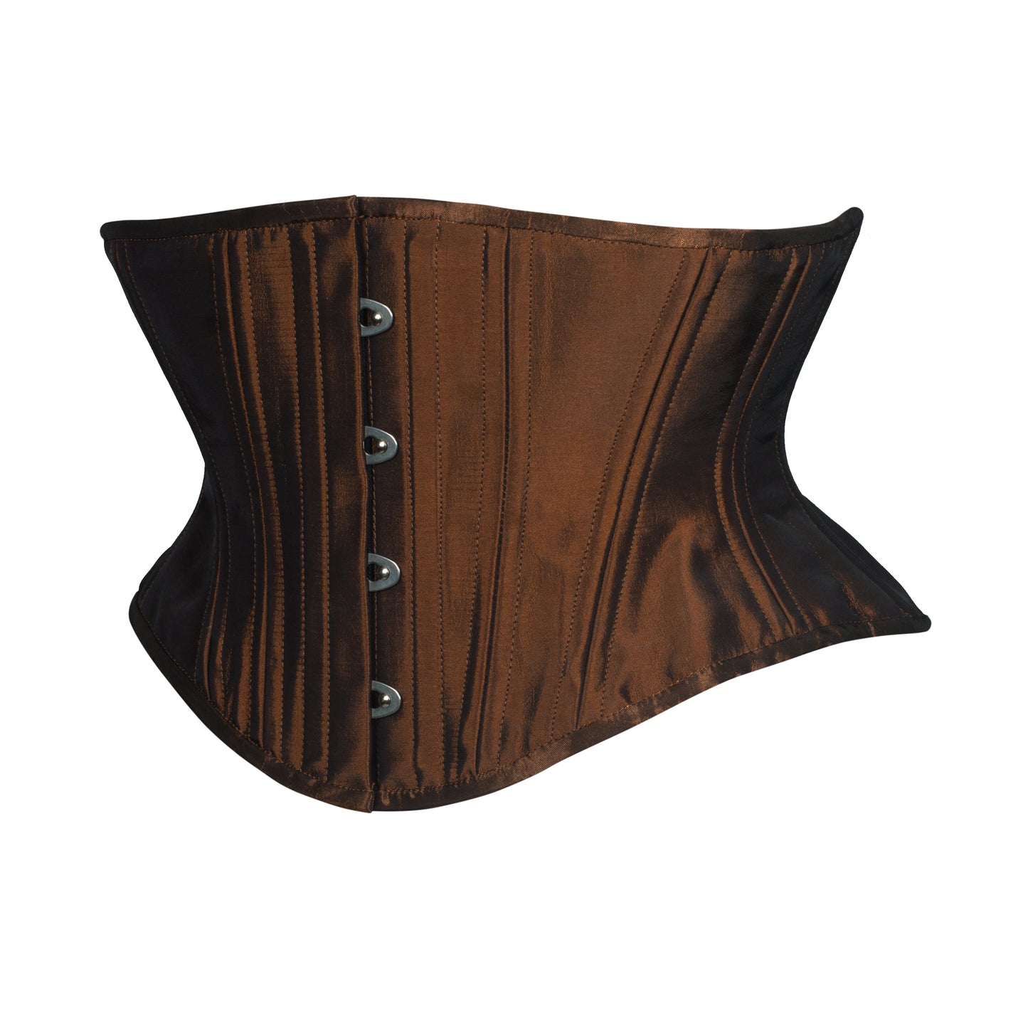 Rusted Brown Corset, Hourglass Silhouette, Short