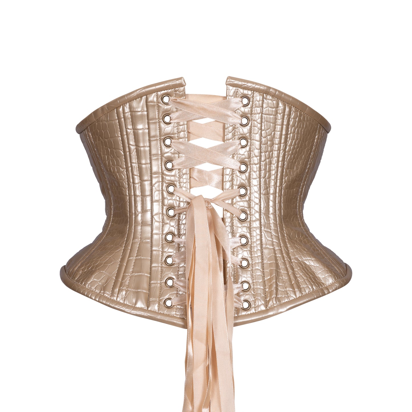 Athena in Gold Corset, Hourglass Silhouette, Short