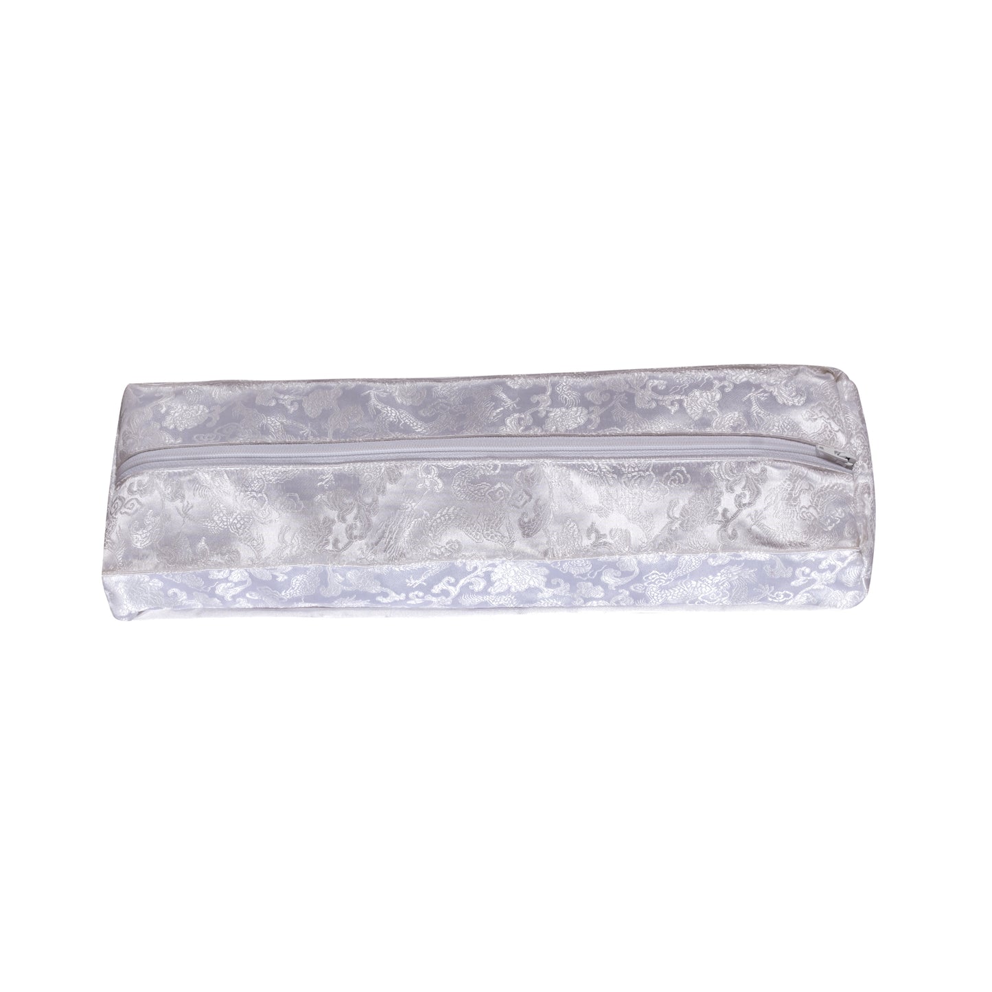 White brocade premium corset storage bag, side view