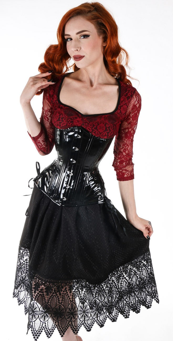 Black Vinyl Corset