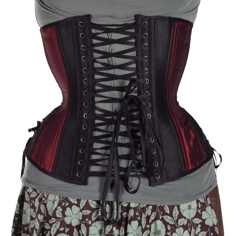 Burgundy Long Hourglass Corset