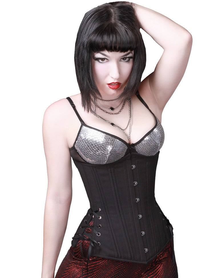 Black Cashmere Long Corset