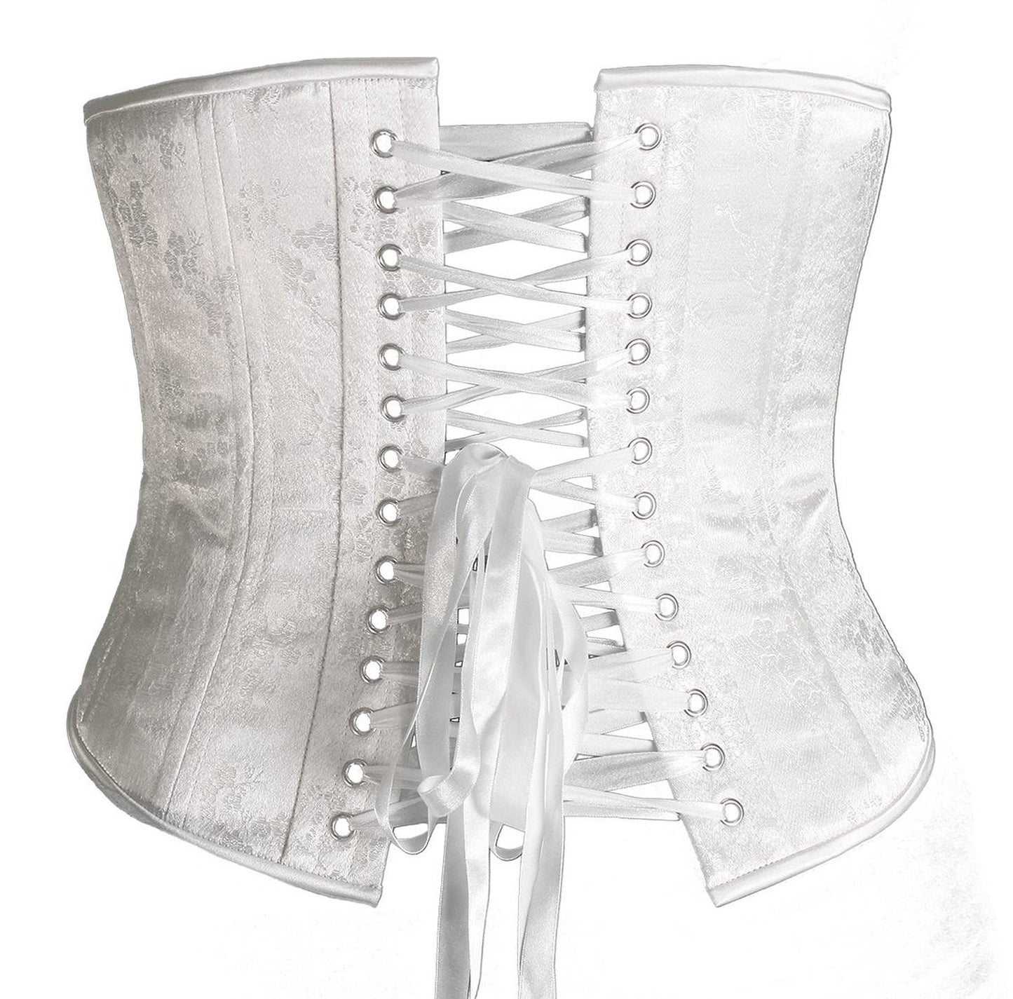White Bridal Floral Corset