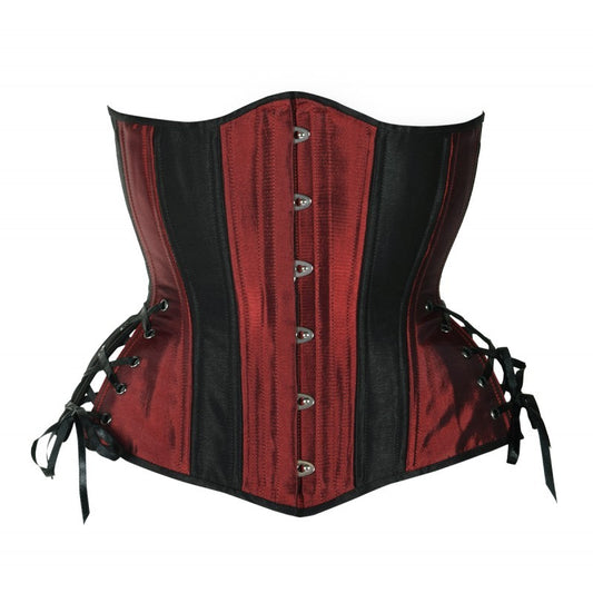Burgundy Long Hourglass Corset