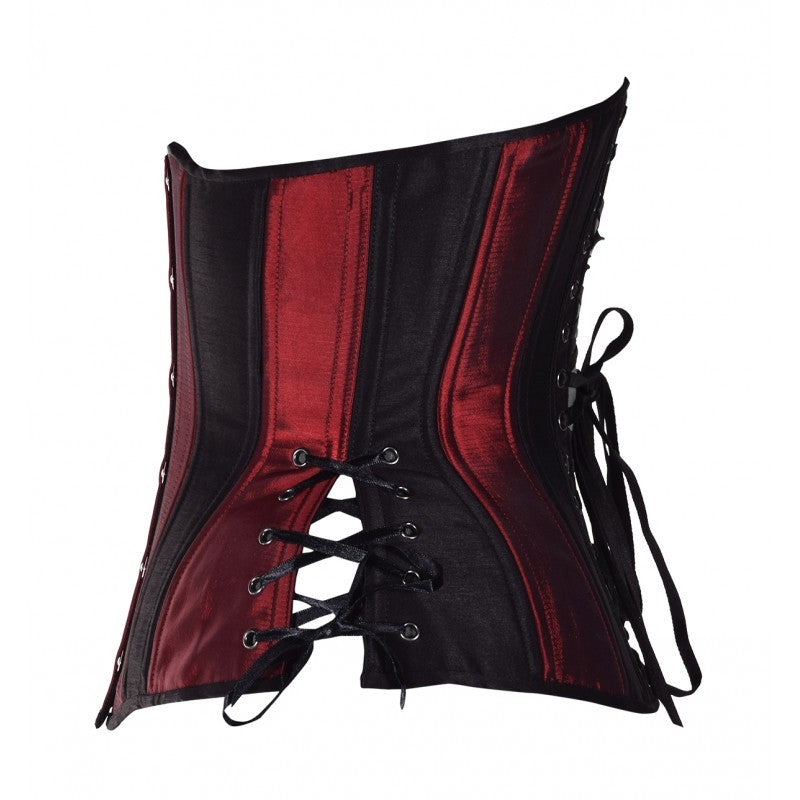 Burgundy Long Hourglass Corset