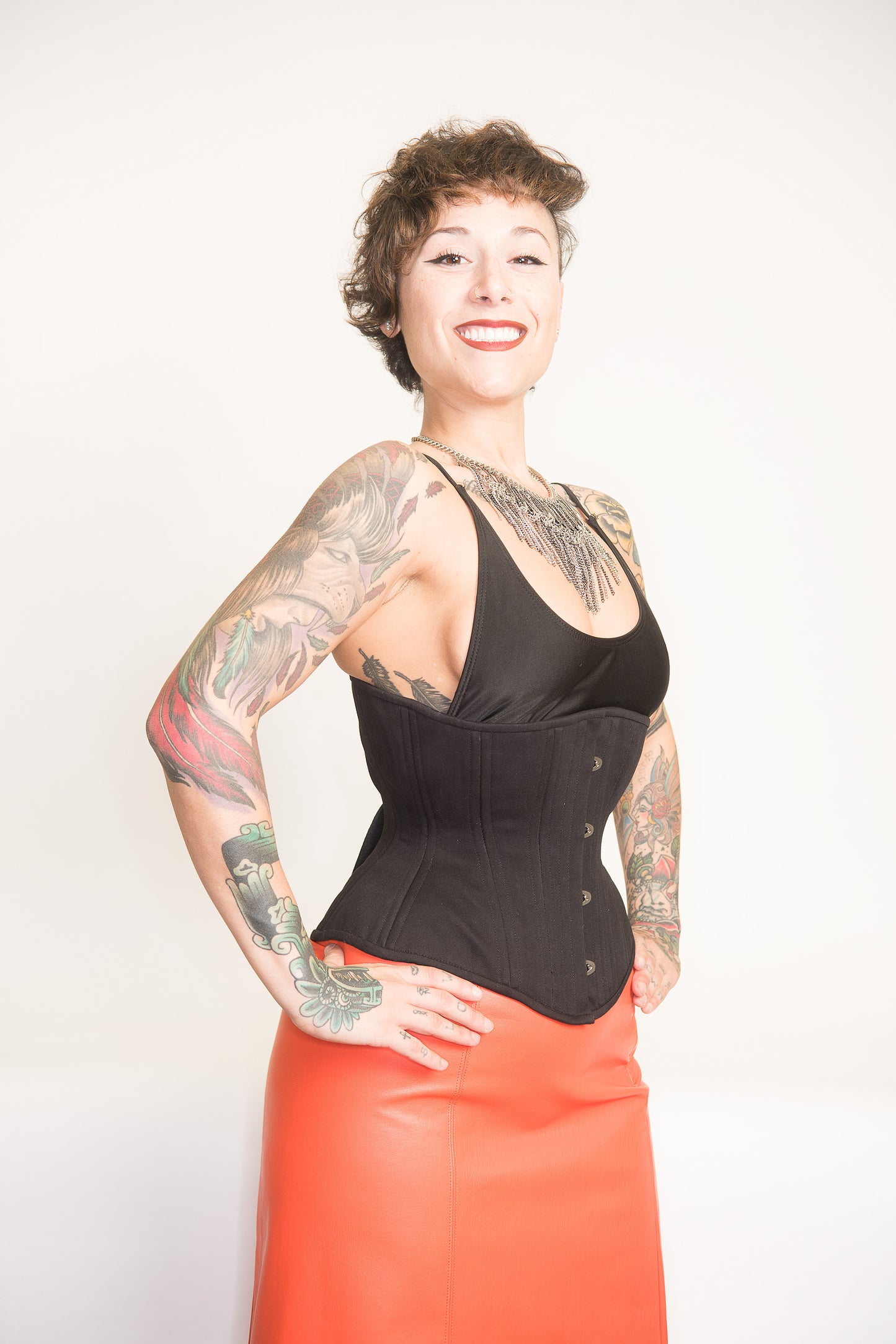 Products Black Cotton Corset, Libra Silhouette, Regular