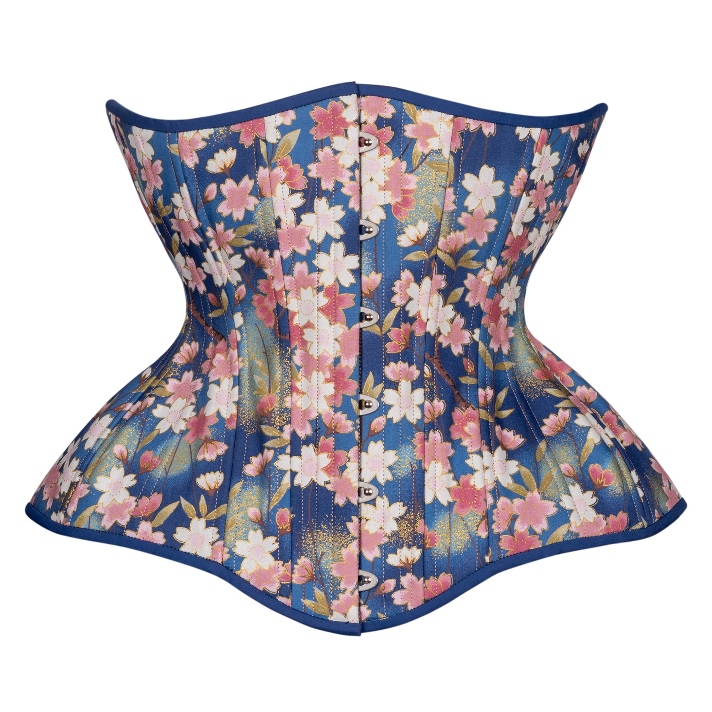 Mauve Flowers at Dusk Cupped Corset, Gemini Silhouette, Long