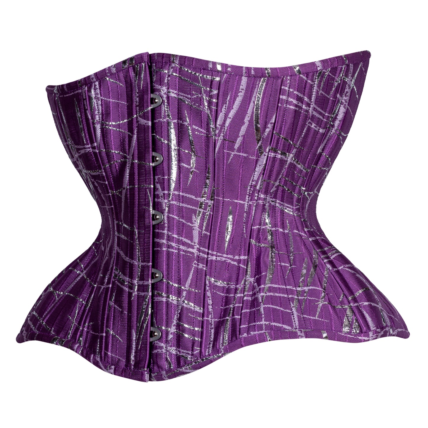 Abstract in Purple Cupped Corset, Gemini Silhouette, Regular