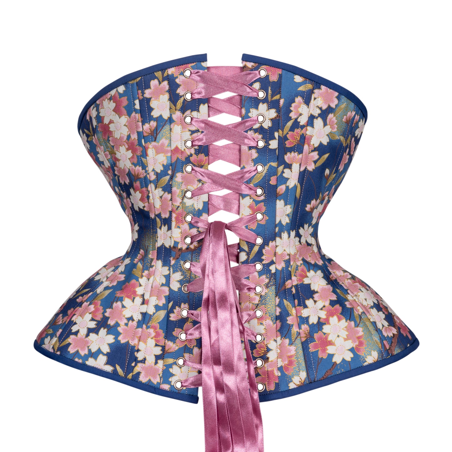 Mauve Flowers at Dusk Straight Corset, Gemini Silhouette, Regular
