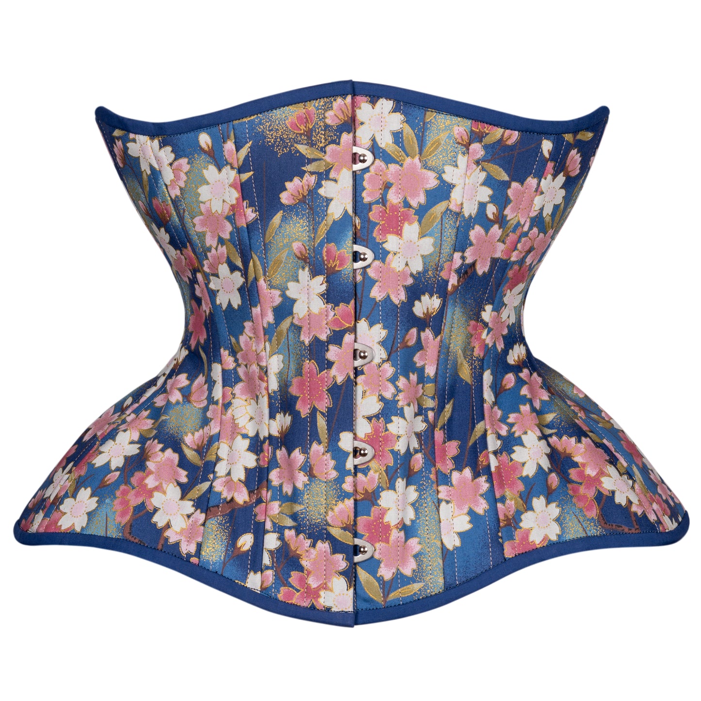 Mauve Flowers at Dusk Straight Corset, Gemini Silhouette, Regular