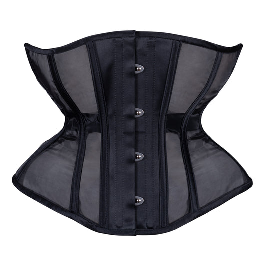 Black Fine Mesh Corset, Libra Silhouette, Regular