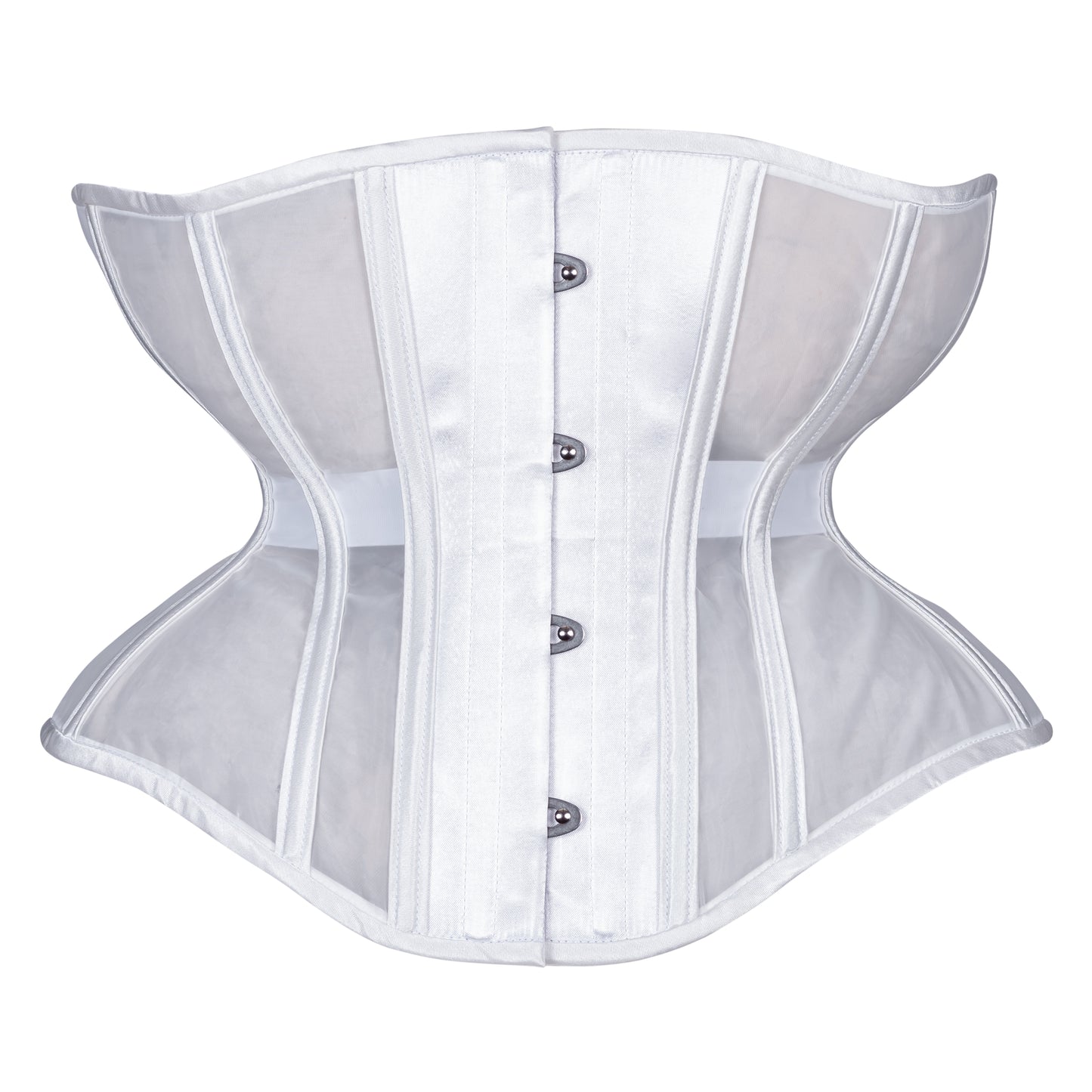 White Fine Mesh Corset, Libra Silhouette, Regular