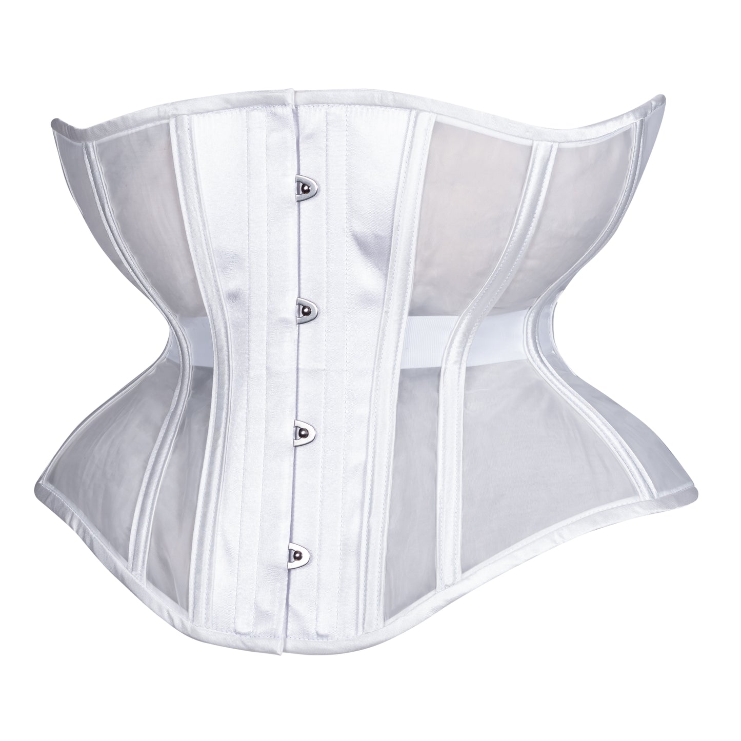 White Fine Mesh Corset, Libra Silhouette, Regular