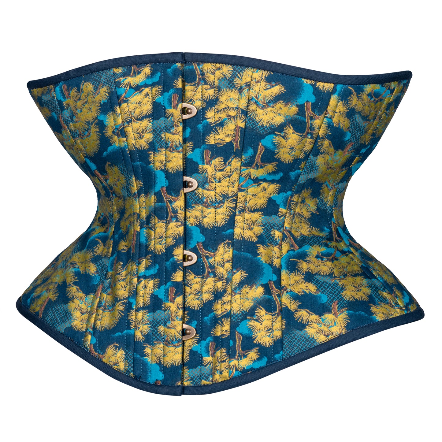 Dandelions on Blue Corset, Libra Silhouette, Regular