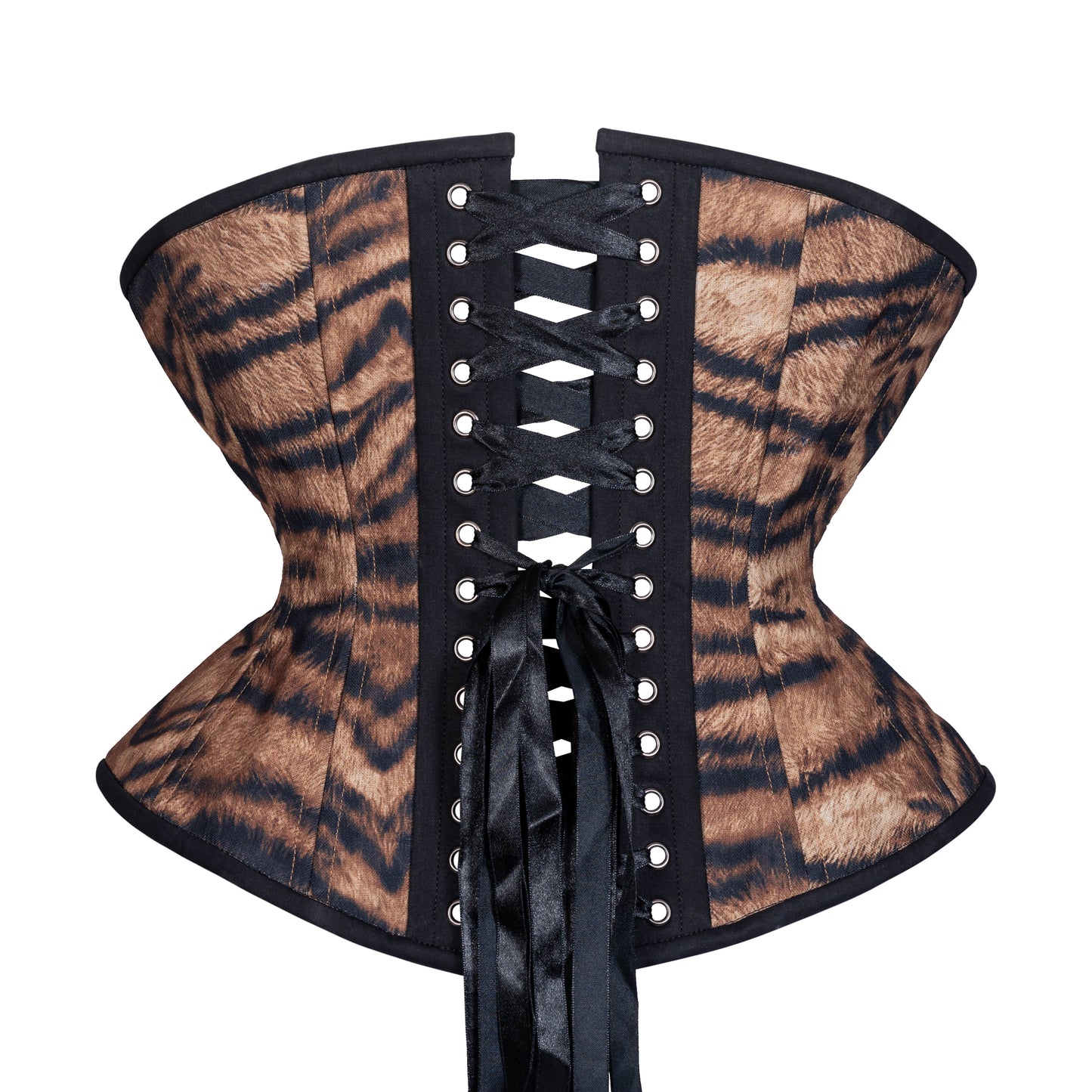 Tiger Stripe Print Corset, Libra Silhouette, Regular