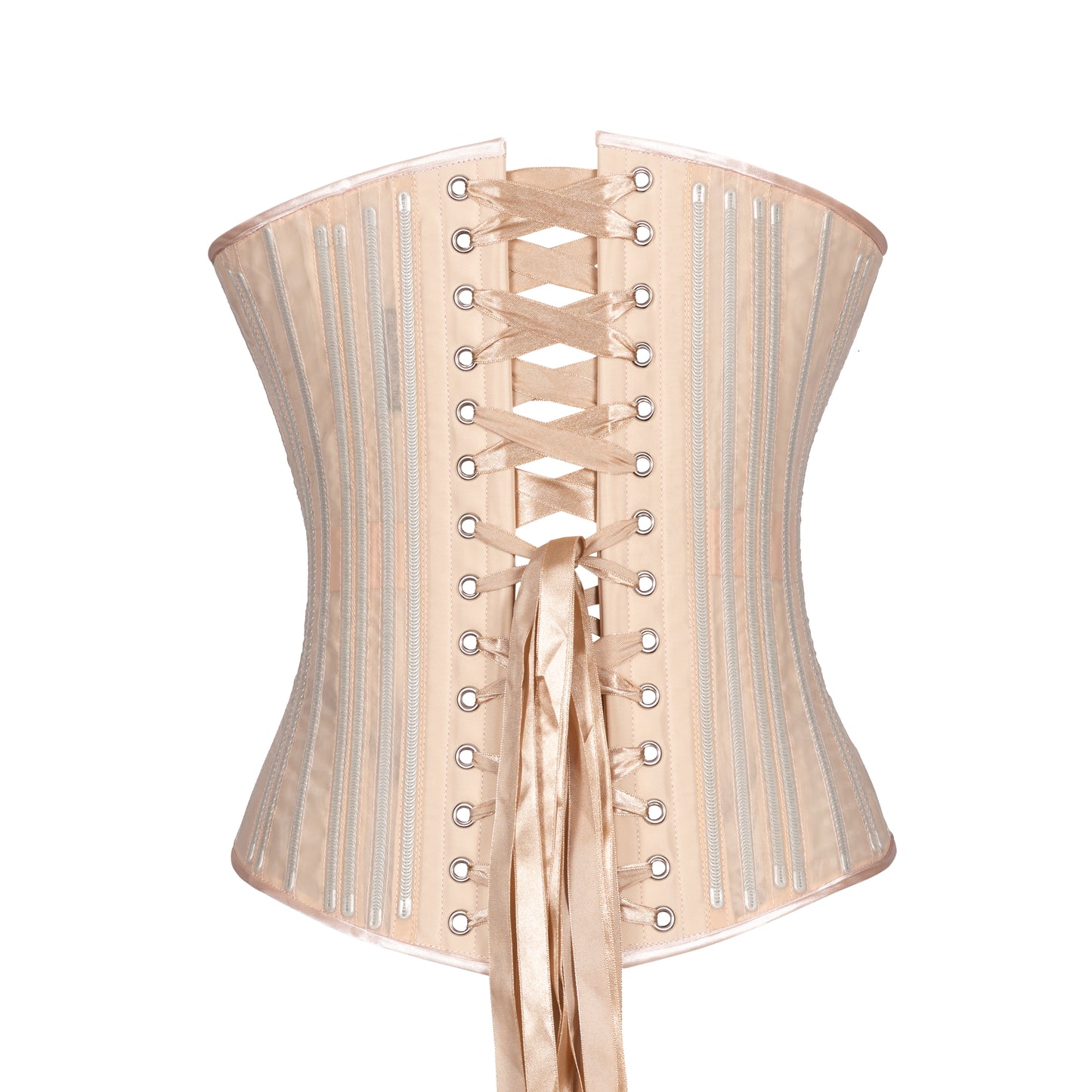 Beige Fine Mesh No Line Corset, Slim Silhouette, Regular