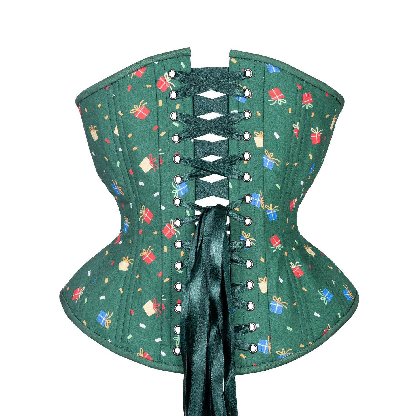 Gift for the Season in Green Novice Corset, Hourglass Silhouette, Regular