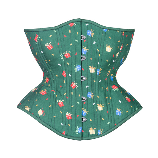 Gift for the Season in Green Novice Corset, Hourglass Silhouette, Regular