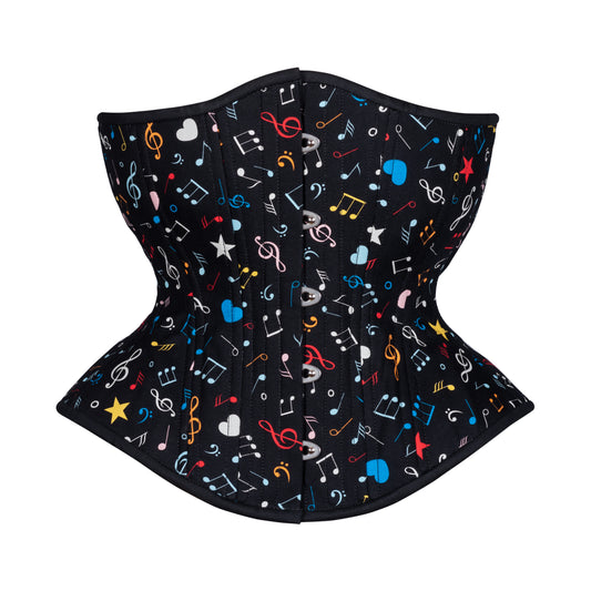 Musical Notes Novice Corset, Hourglass Silhouette, Regular