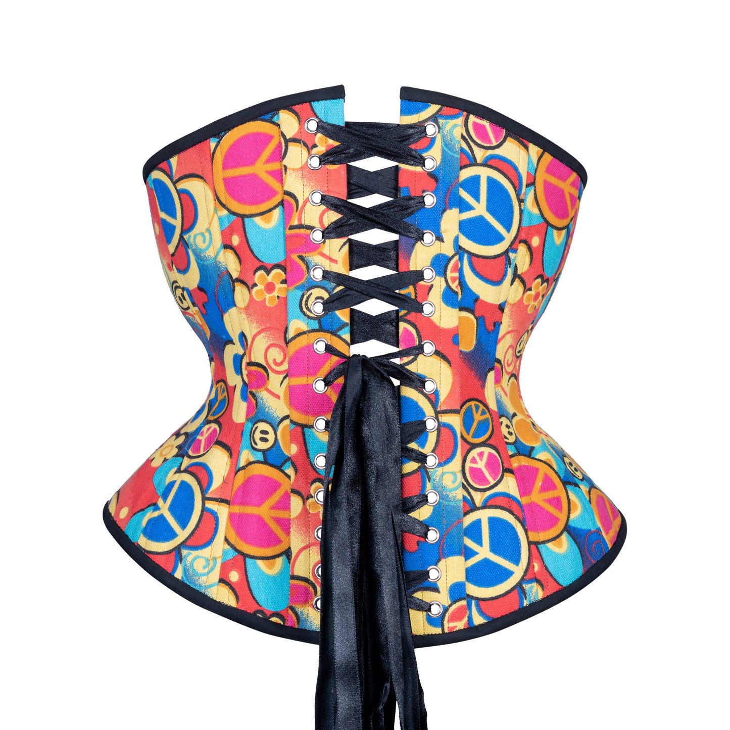 Groovy Peace Novice Corset, Hourglass Silhouette, Regular