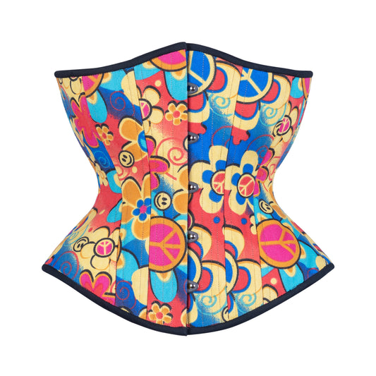 Groovy Peace Corset, Hourglass Silhouette, Regular** PHOTO SAMPLE, ONLY SIZE 22 IS AVAILABLE