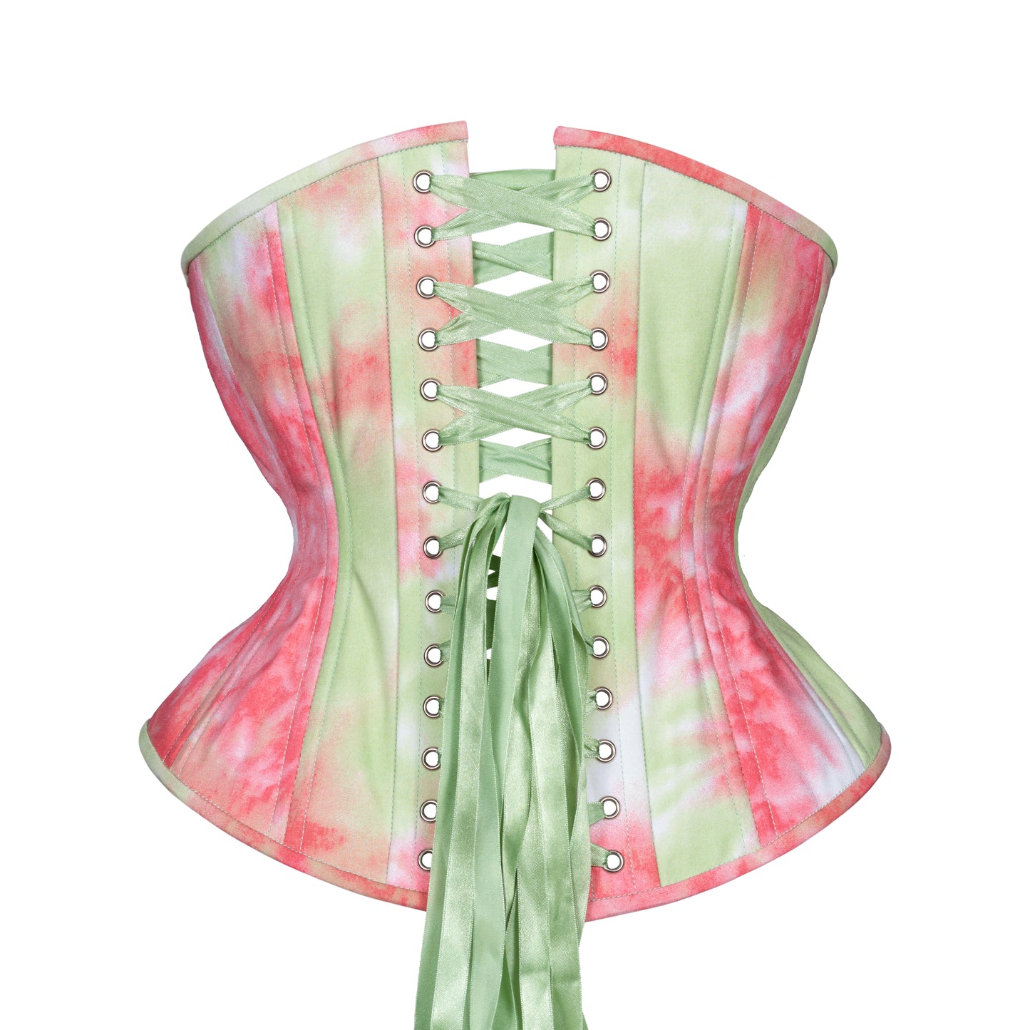 Tie Dye Red Novice Corset, Hourglass Silhouette, Regular