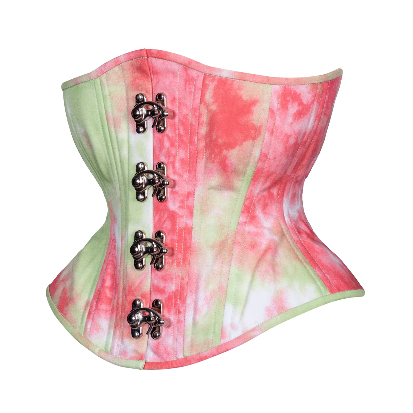 Tie Dye Red Novice Corset, Hourglass Silhouette, Regular