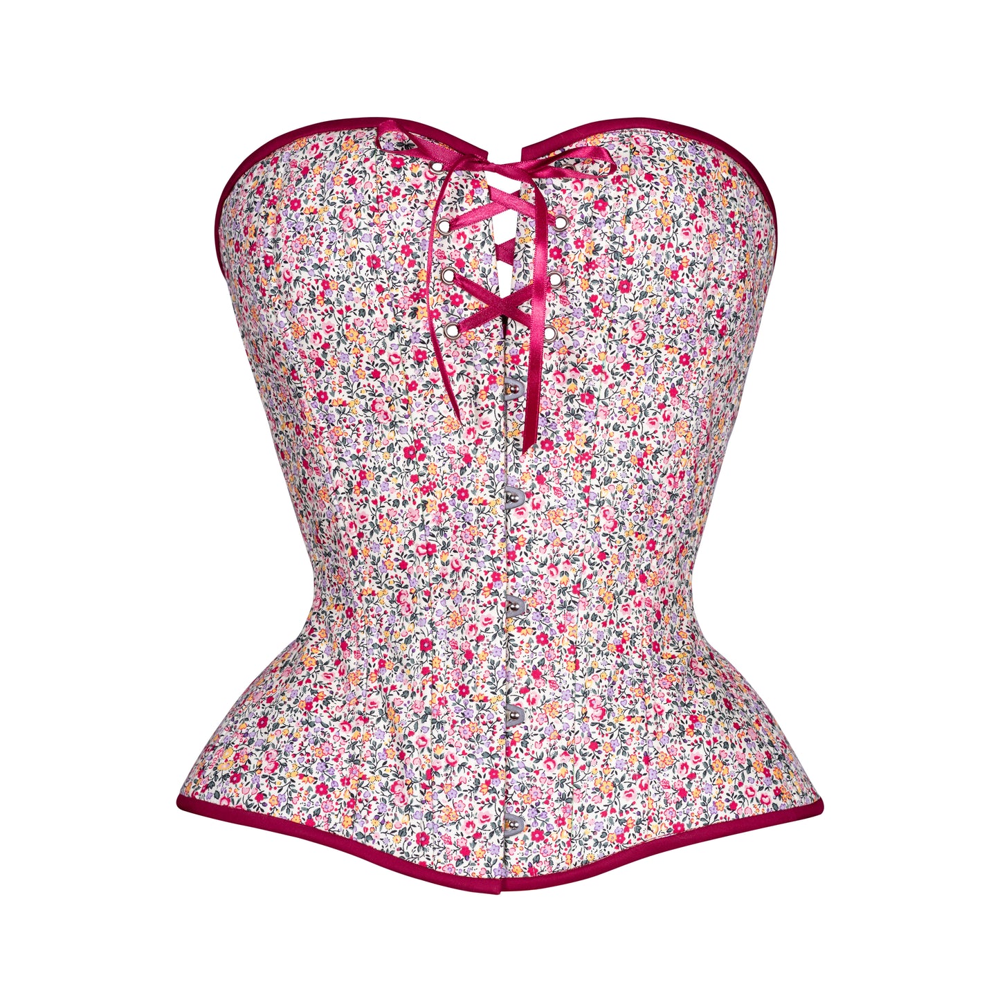 Spring Garden, Overbust Corset, Hourglass Silhouette, Regular