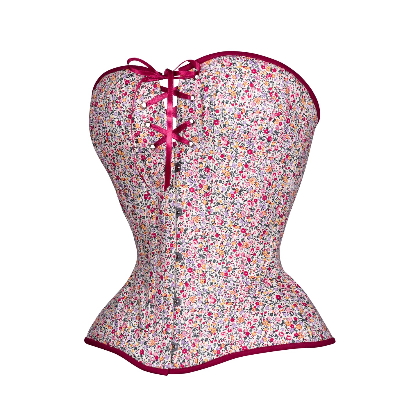 Spring Garden, Overbust Corset, Hourglass Silhouette, Regular