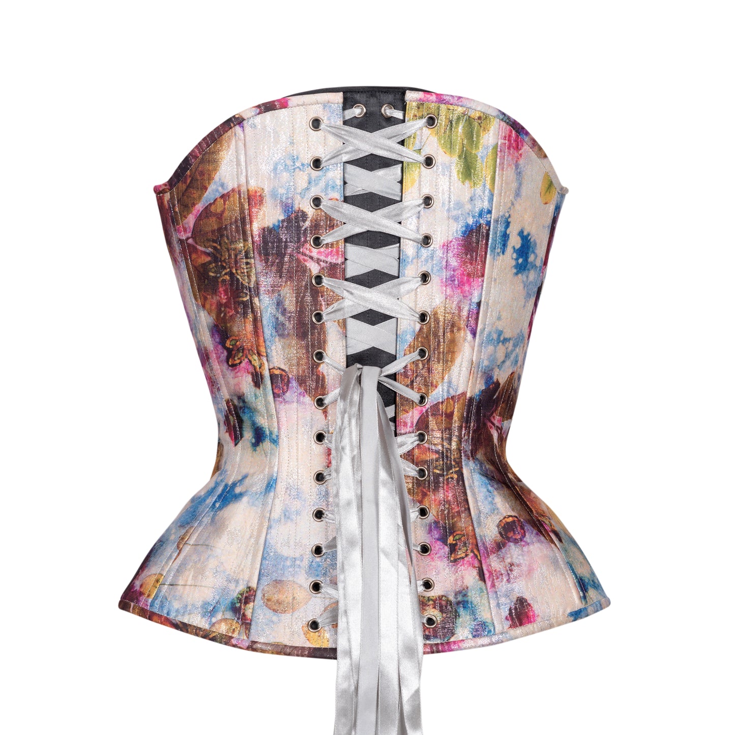 Floral Impressions, Overbust Corset, Hourglass Silhouette, Regular