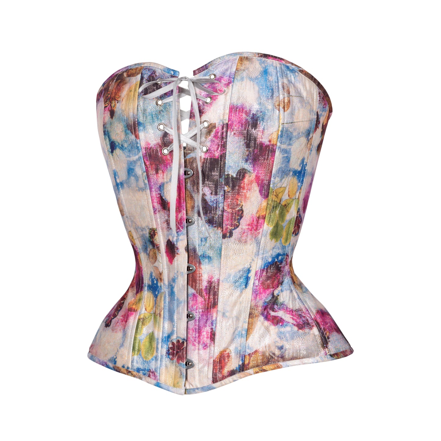 Floral Impressions, Overbust Corset, Hourglass Silhouette, Regular