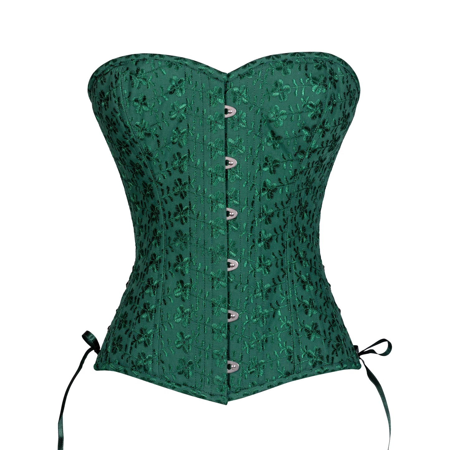 Forest Green Eyelet Overbust, Slim Silhouette, Regular
