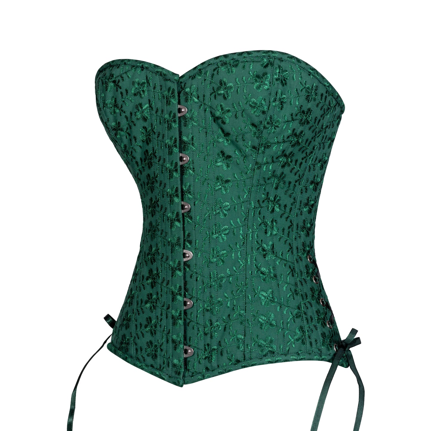 Forest Green Eyelet Overbust, Slim Silhouette, Regular