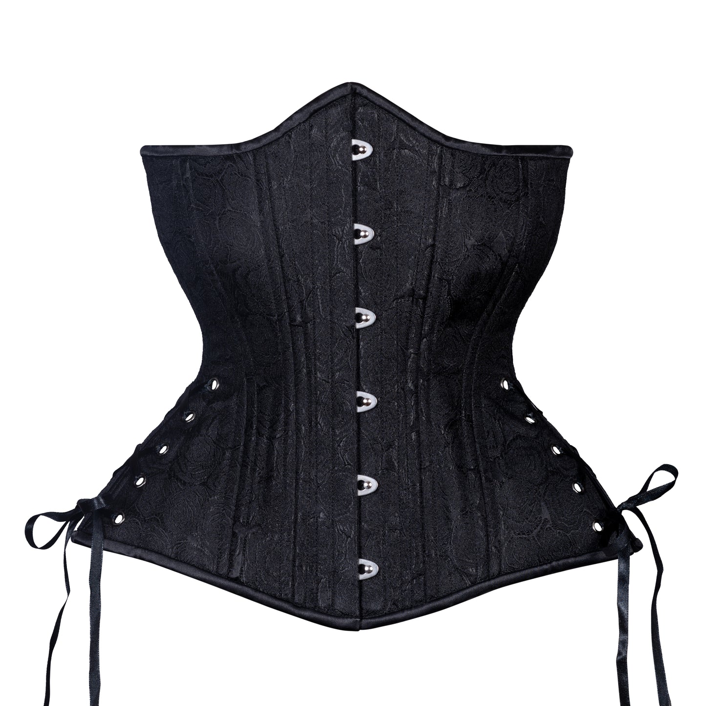Black Floral Brocade Corset
