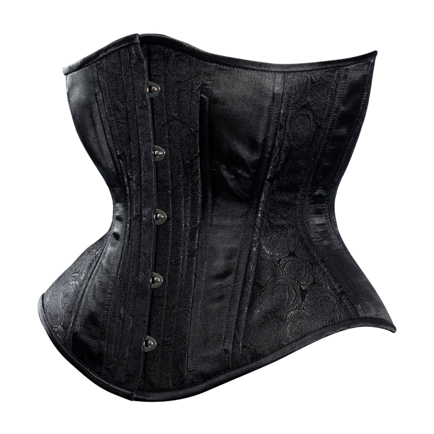 Black Floral Brocade Corset,