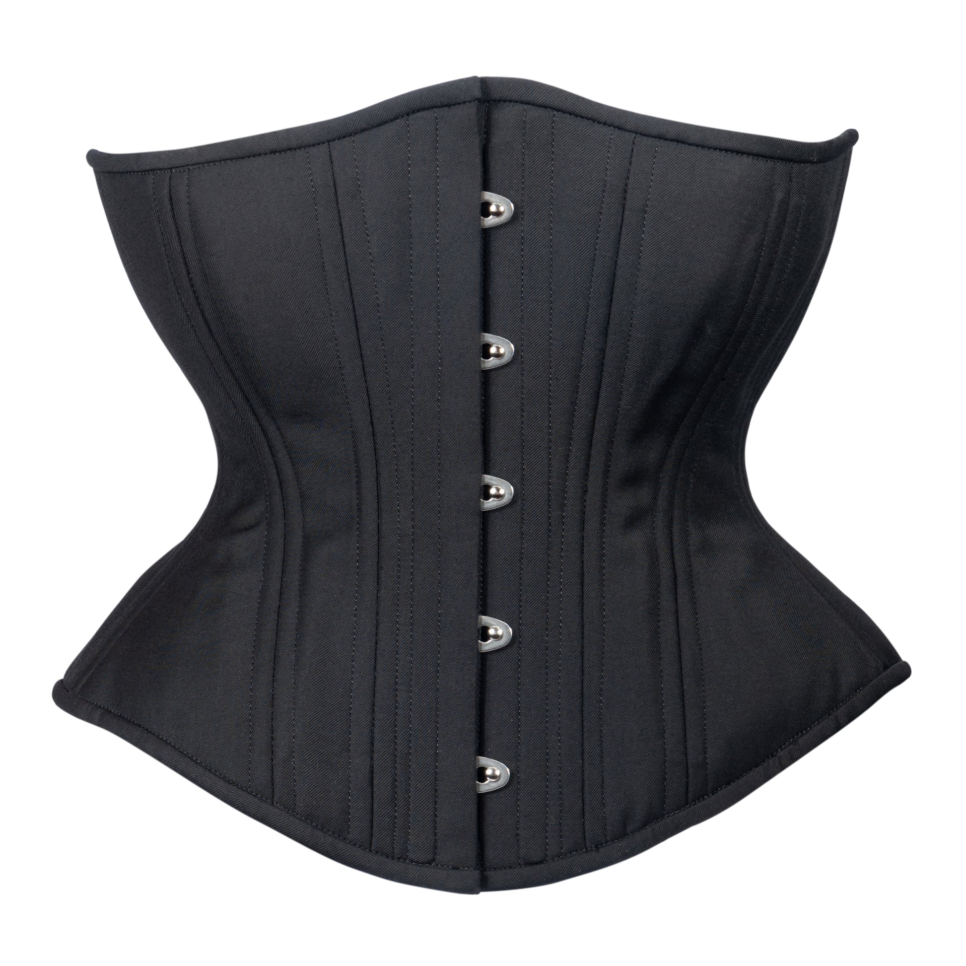 Black Cashmere Corset, Hourglass Silhouette, Regular