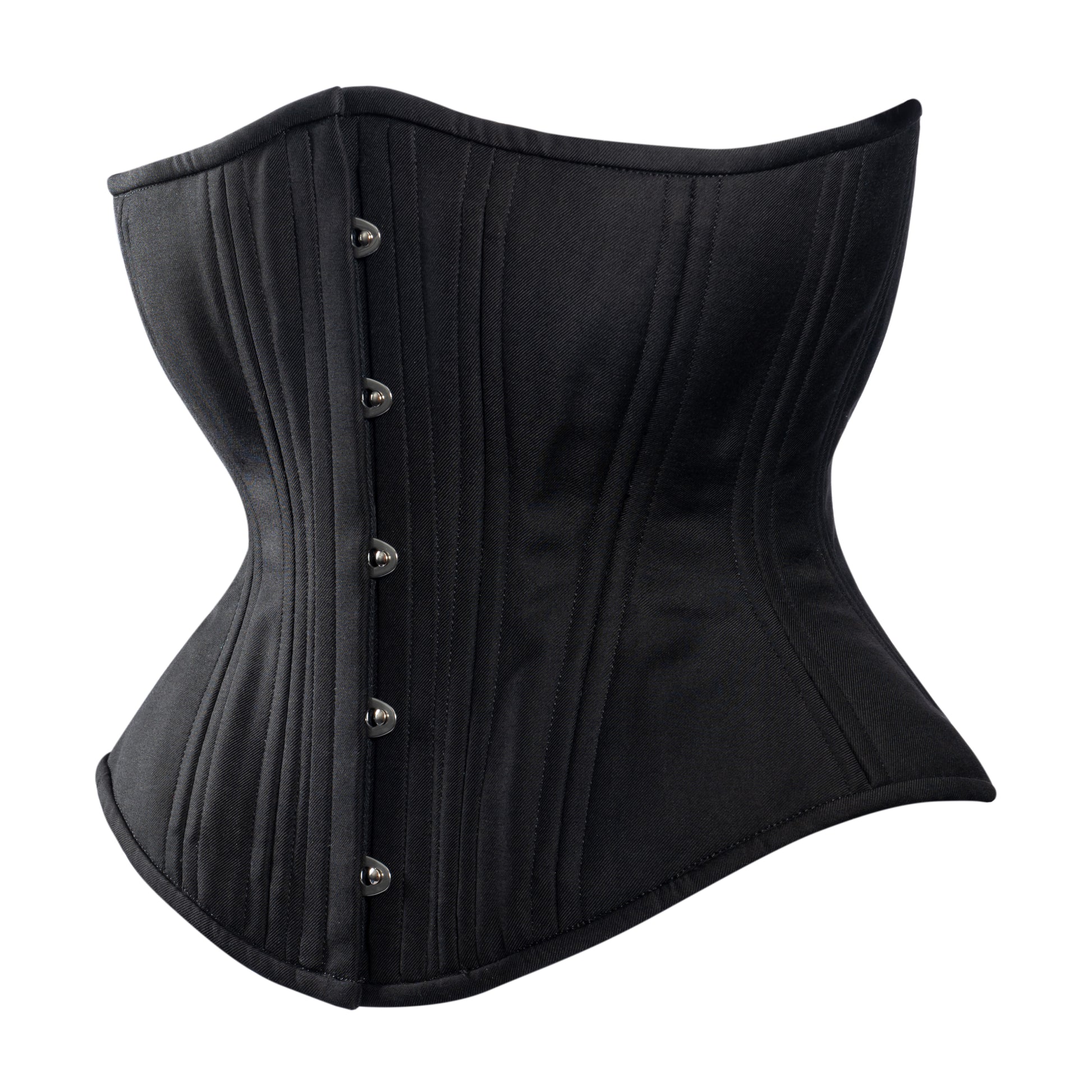 Black Cashmere Corset, Hourglass Silhouette, Regular