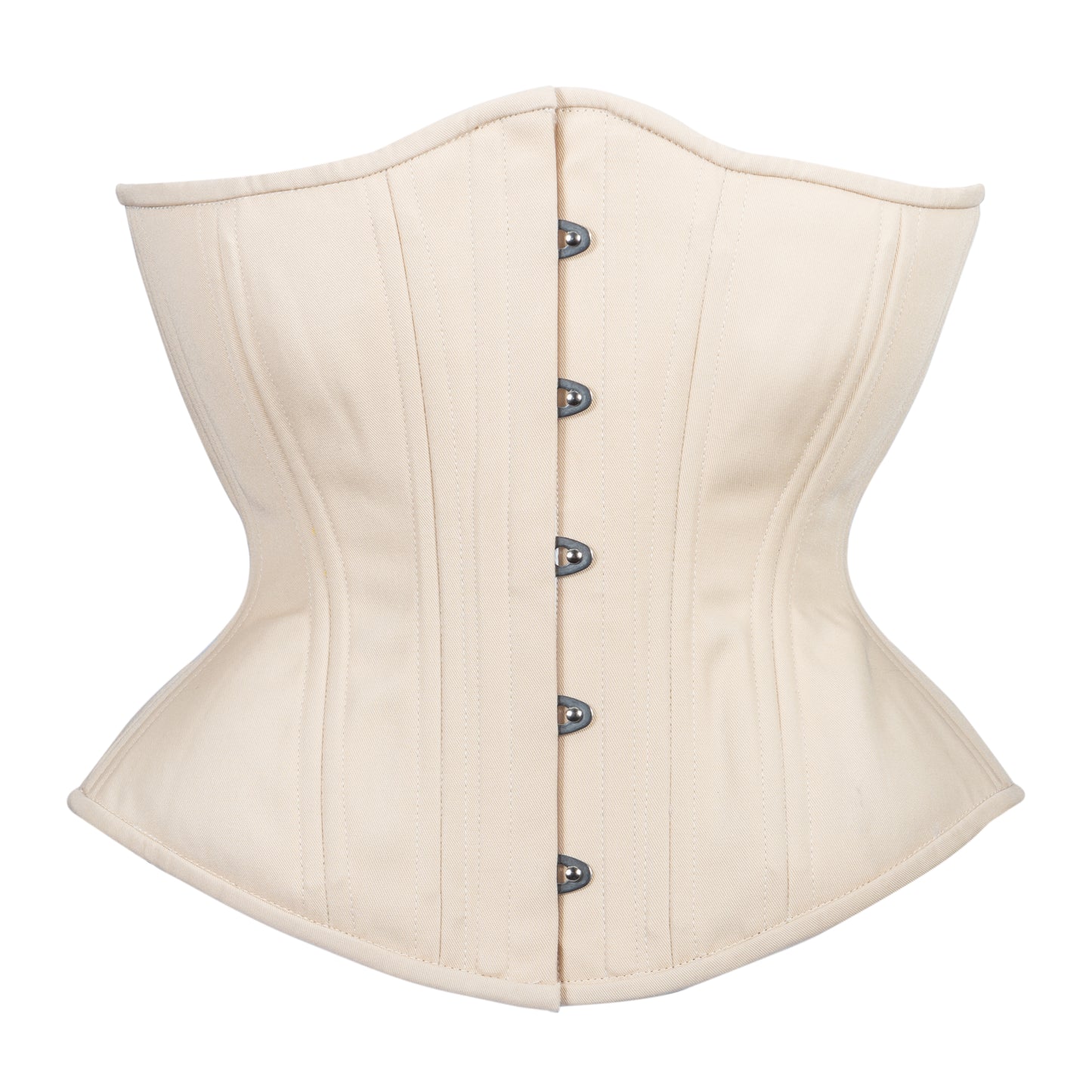 Beige Cotton Corset, Hourglass Silhouette, Regular